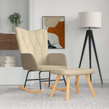 vidaXL Rocking Chair fabric light grey