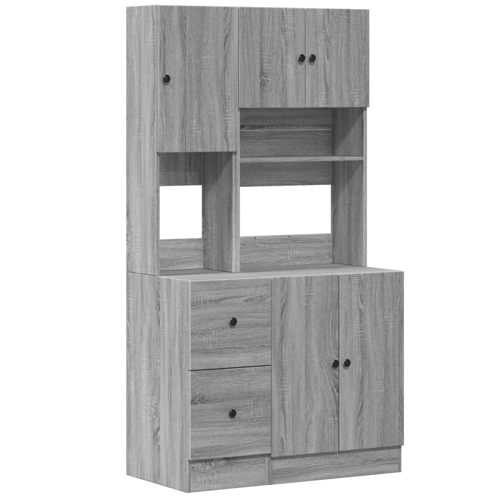 vidaXL Keukenkast 95x50x180 cm bewerkt hout wit