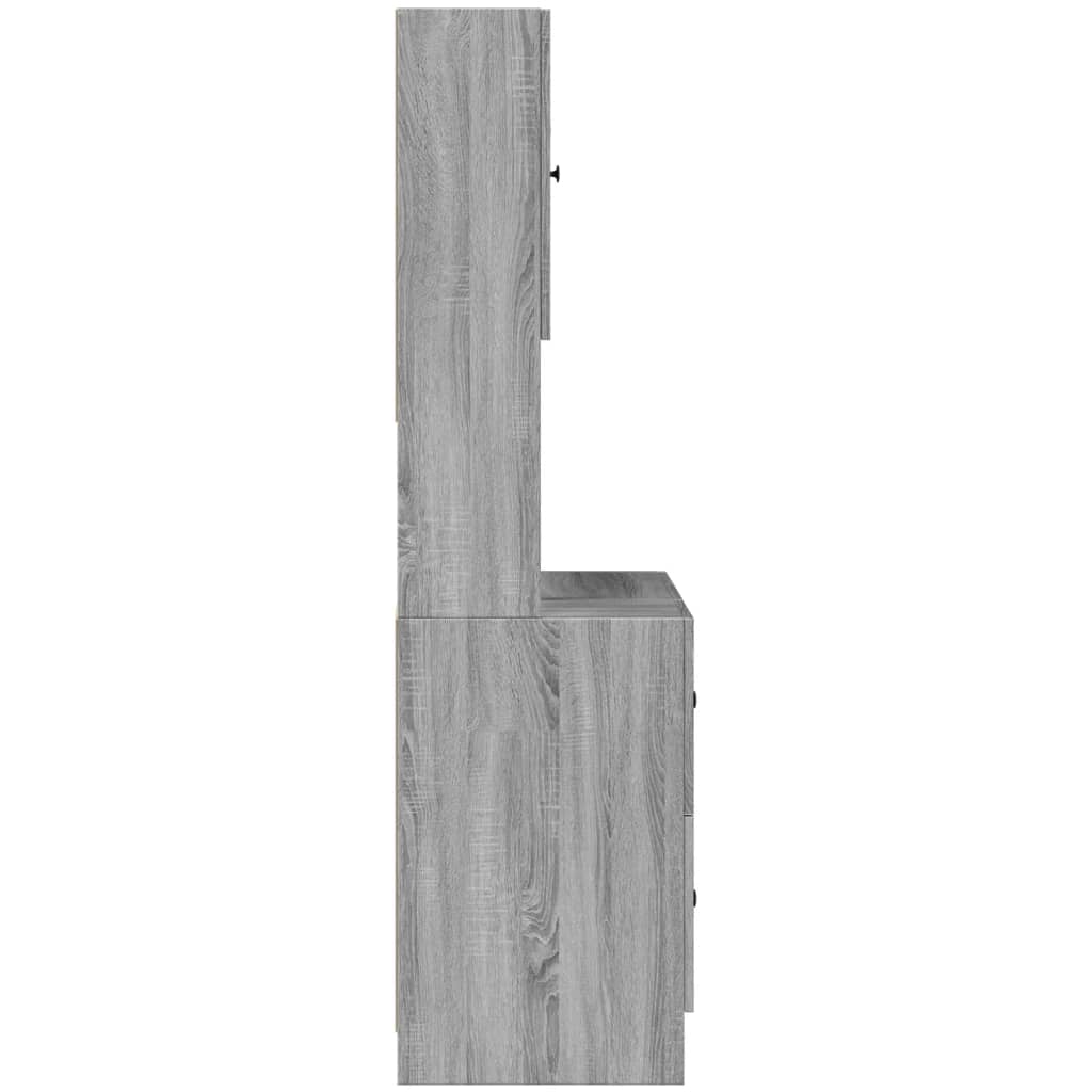 vidaXL Keukenkast 95x50x180 cm bewerkt hout wit