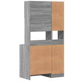 vidaXL Keukenkast 95x50x180 cm bewerkt hout wit