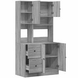 vidaXL Keukenkast 95x50x180 cm bewerkt hout wit