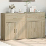 vidaXL Dressoirs 2 st 60x31x70 cm bewerkt hout wit