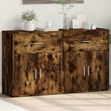 vidaXL Dressoirs 2 st 60x31x70 cm bewerkt hout wit