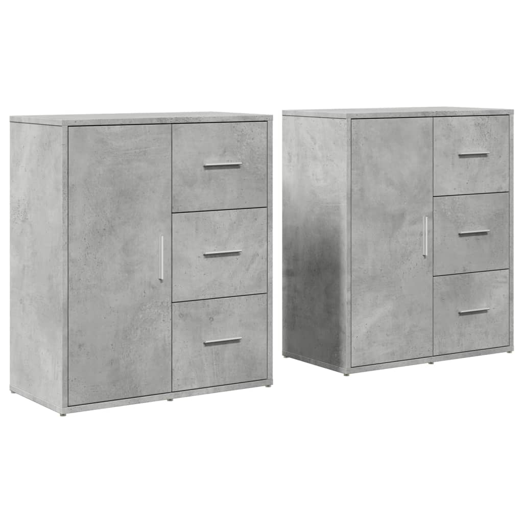 vidaXL Sideboards 2 pcs 60x31x70 cm engineered wood white