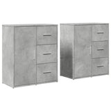 vidaXL Sideboards 2 pcs 60x31x70 cm engineered wood white