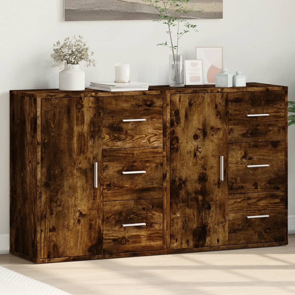 vidaXL Sideboards 2 pcs 60x31x70 cm engineered wood white