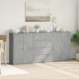 vidaXL Chest of Drawers 3 pcs 60x31x84 cm engineered wood white
