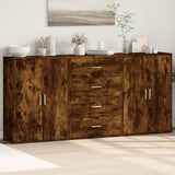 vidaXL Chest of Drawers 3 pcs 60x31x84 cm engineered wood white