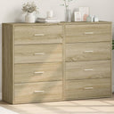 vidaXL Dressoirs 2 st 60x31x84 cm bewerkt hout wit