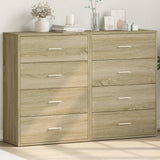 vidaXL Dressoirs 2 st 60x31x84 cm bewerkt hout wit