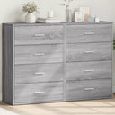 vidaXL Dressoirs 2 st 60x31x84 cm bewerkt hout wit