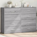 vidaXL Dressoirs 2 st 60x31x84 cm bewerkt hout wit