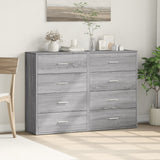 vidaXL Dressoirs 2 st 60x31x84 cm bewerkt hout wit