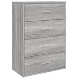 vidaXL Dressoirs 2 st 60x31x84 cm bewerkt hout wit
