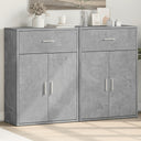 vidaXL Dressoirs 2 st 60x30x84 cm bewerkt hout wit