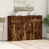vidaXL Dressoirs 2 st 60x30x84 cm bewerkt hout wit