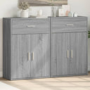 vidaXL Dressoirs 2 st 60x30x84 cm bewerkt hout wit