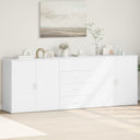vidaXL Sideboards 3 pcs engineered wood white