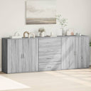 vidaXL Sideboards 3 pcs engineered wood white
