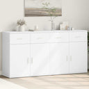 vidaXL Sideboards 2 pcs 79x38x80 cm engineered wood white