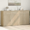 vidaXL Sideboards 2 pcs 79x38x80 cm engineered wood white