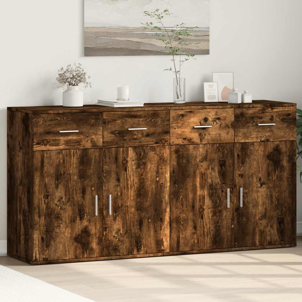 vidaXL Sideboards 2 pcs 79x38x80 cm engineered wood white