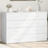 vidaXL Dressoirs 2 st 60x39x80 cm bewerkt hout wit