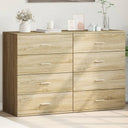 vidaXL Dressoirs 2 st 60x39x80 cm bewerkt hout wit