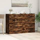 vidaXL Dressoirs 2 st 60x39x80 cm bewerkt hout wit