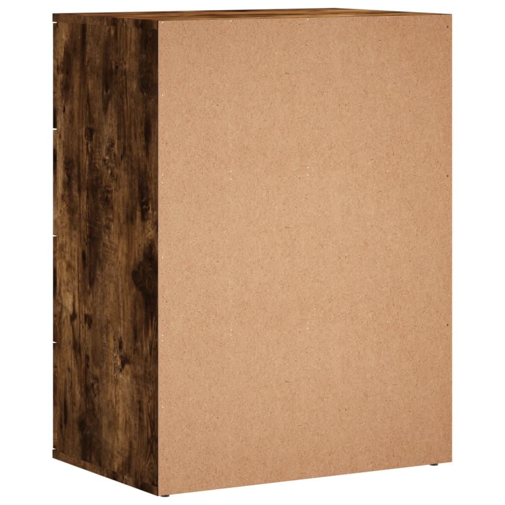 vidaXL Dressoirs 2 st 60x39x80 cm bewerkt hout wit
