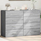 vidaXL Dressoirs 2 st 60x39x80 cm bewerkt hout wit