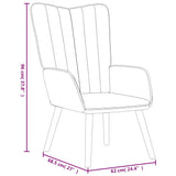 vidaXL Recliner velvet light grey