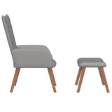 vidaXL Recliner velvet light grey