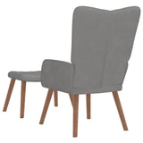 vidaXL Recliner velvet light grey