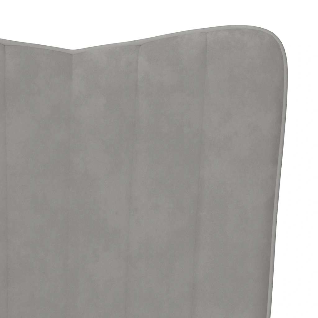 vidaXL Recliner velvet light grey