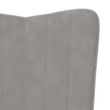 vidaXL Recliner velvet light grey
