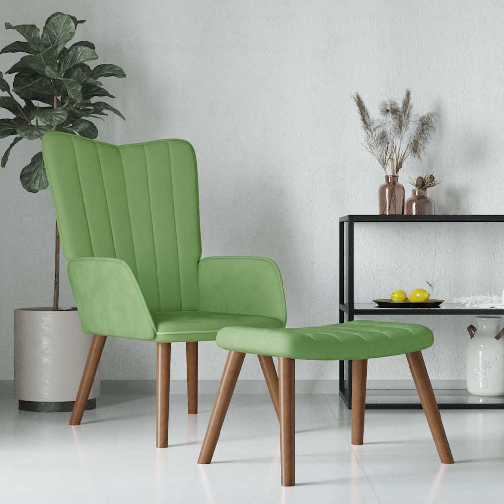 vidaXL Recliner velvet light grey