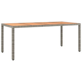 vidaXL 3-delige Bistroset met kussens poly rattan grijs