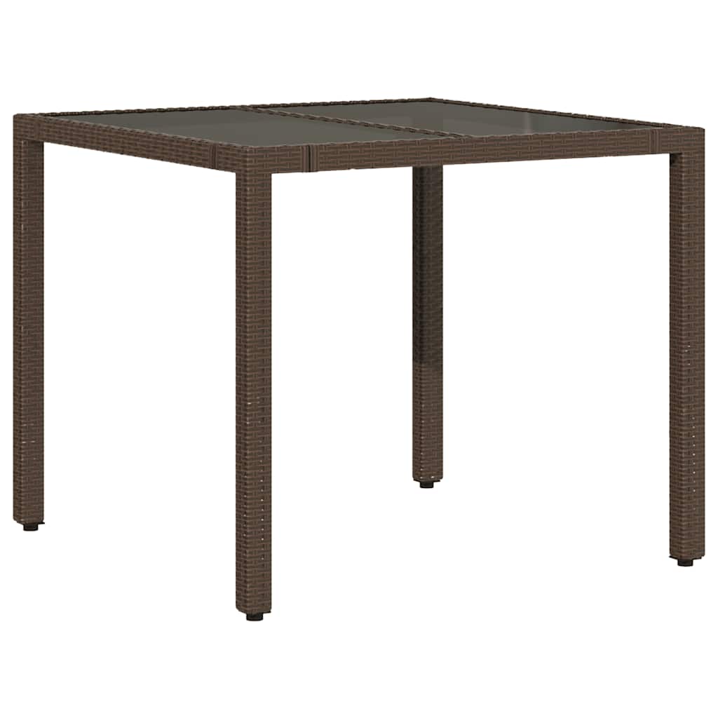 vidaXL 3-delige Bistroset met kussens poly rattan bruin