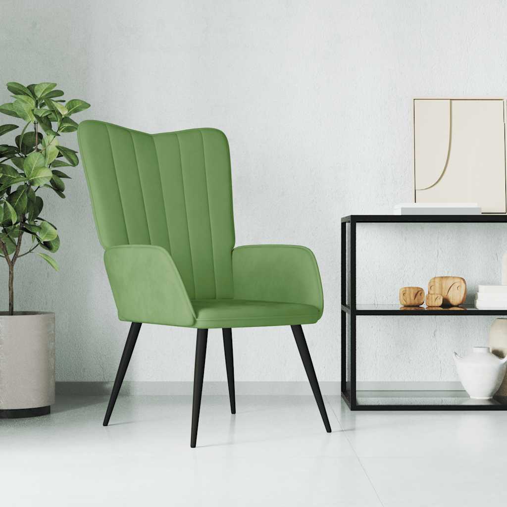 vidaXL Relaxstoel fluweel lichtgrijs
