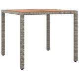 vidaXL 3-delige Bistroset met kussens poly rattan grijs