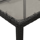 vidaXL 3-delige Bistroset met kussens poly rattan zwart