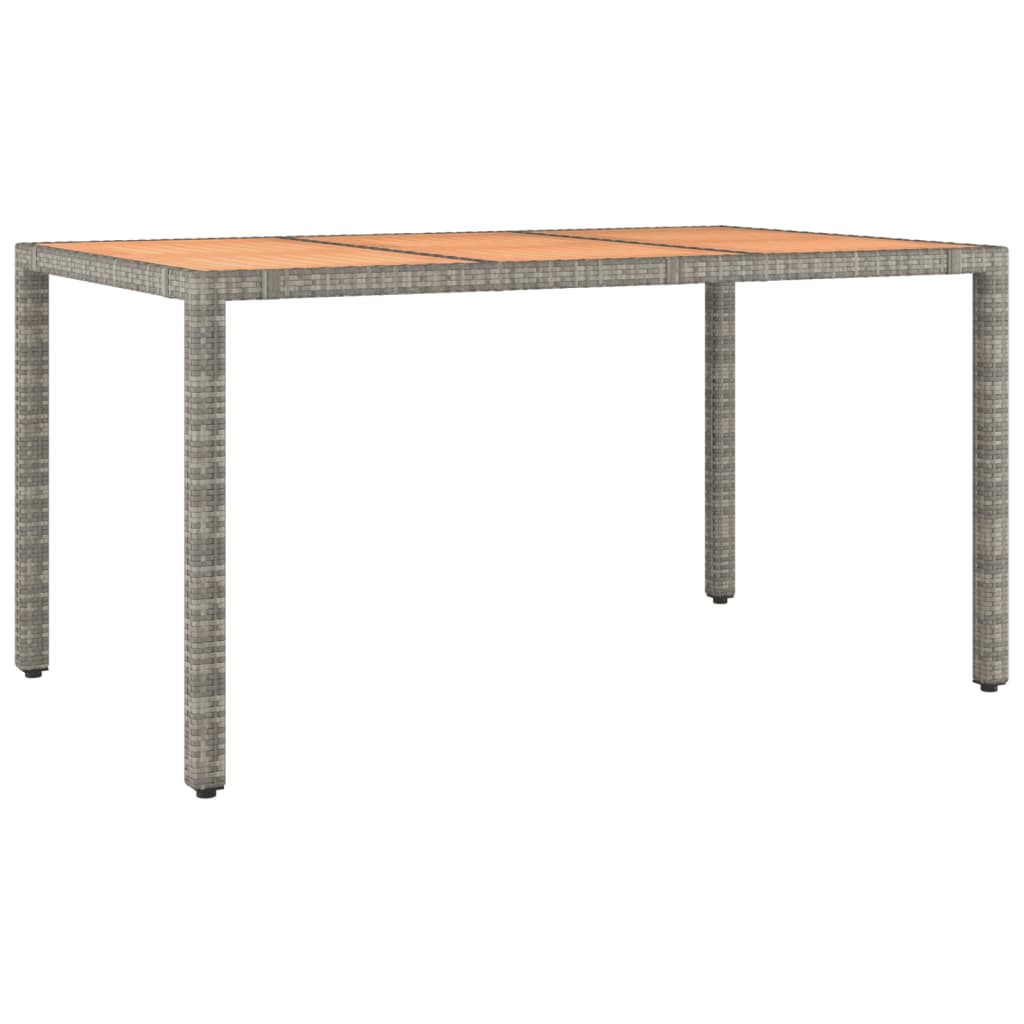 vidaXL 3-delige Bistroset met kussens poly rattan grijs