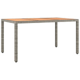 vidaXL 3-delige Bistroset met kussens poly rattan grijs