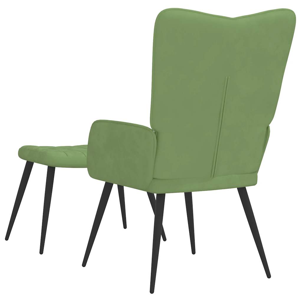 vidaXL Relaxstoel fluweel lichtgrijs