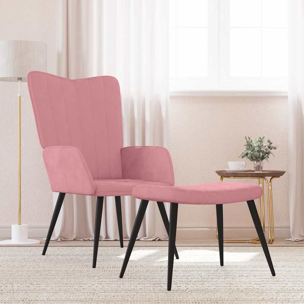 vidaXL Relaxstoel fluweel lichtgrijs