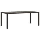 vidaXL 3-delige Bistroset met kussens poly rattan zwart