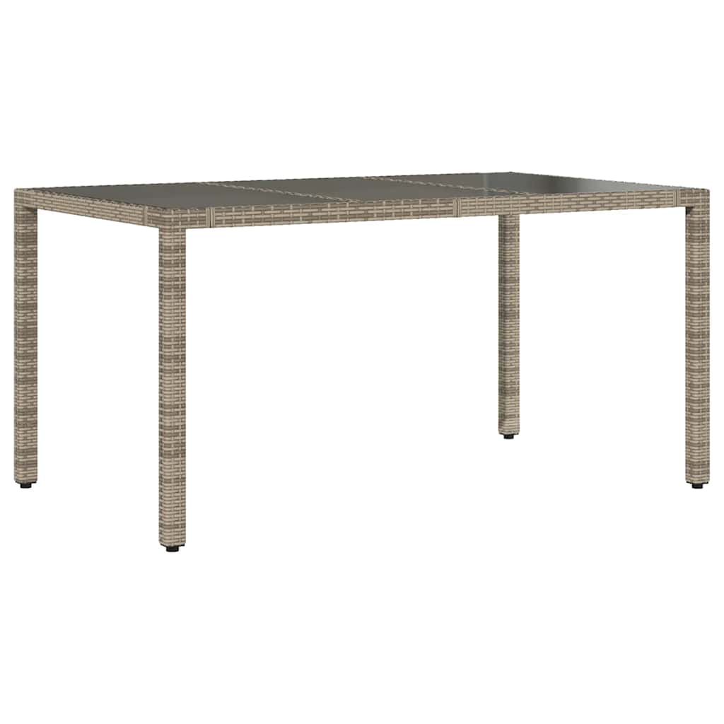 vidaXL 3-delige Bistroset met kussens poly rattan grijs