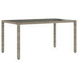 vidaXL 3-delige Bistroset met kussens poly rattan grijs