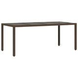vidaXL 3-delige Bistroset met kussens poly rattan bruin